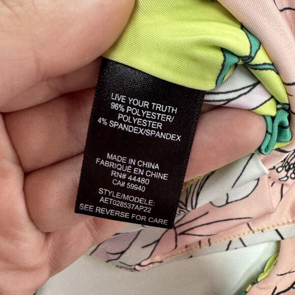 AFRM Halter Top Womens Medium Ramona‎ Multicolor Floral Print Hook Closure Crop - Picture 7 of 7